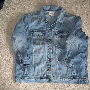 Madewell Light Blue Oversized Denim Trucker Jacket